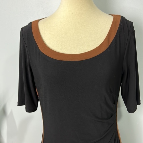 Chaps black and brown pull over dress size large - Picture 2 of 8